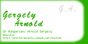 gergely arnold business card